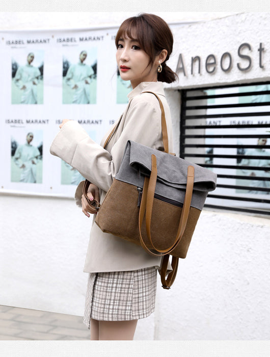 Mochila Convertible de Lona para Viajes y Uso Diario