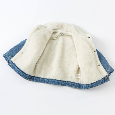 Chaqueta Denim Entallada con Solapa de Terciopelo - Image 10