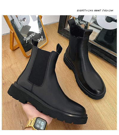 Botas Martin Chelsea Altas para Hombre Estilo Británico Clásico - Image 13