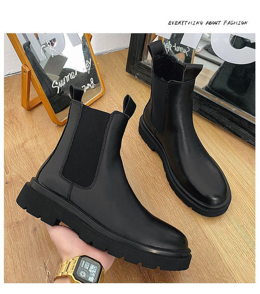 Botas Martin Chelsea Altas para Hombre Estilo Británico Clásico - Image 13