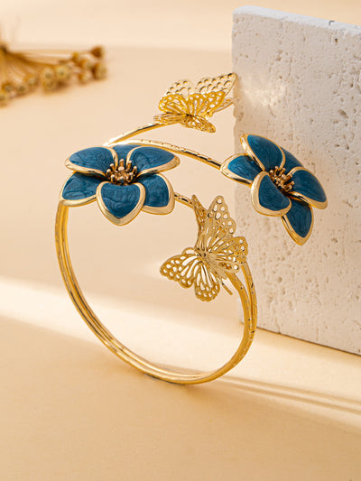 Brazalete Elegante de Flores y Mariposas para Mujer - Image 7