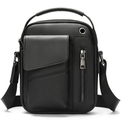 Bolso Crossbody de Cuero Minimalista para Hombre - Image 9
