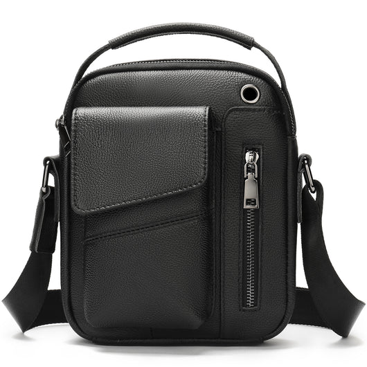 Bolso Crossbody de Cuero Minimalista para Hombre - Image 9