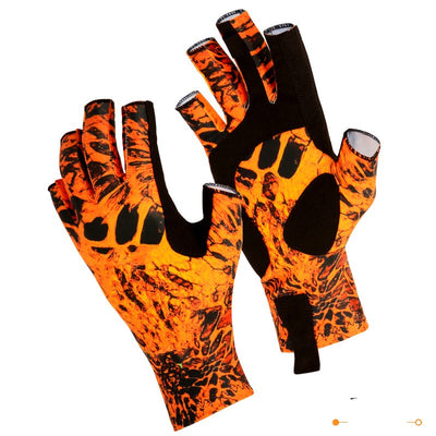 Guantes de Pesca con Dedos Expuestos, Transpirables y Antideslizantes con Protección Solar - Image 12
