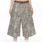 Pantalones Capri Cargo Denim Estampado Leopardo para Mujer Verano