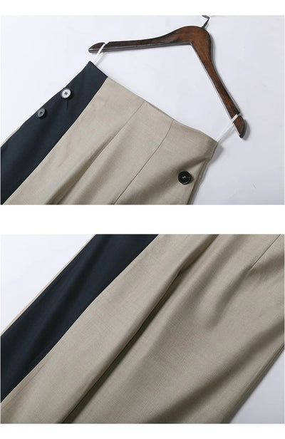 Jumpsuit Ejecutivo sin Mangas con Combinación de Colores - Image 23