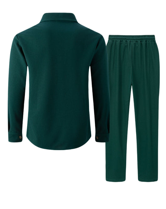 Conjunto de Dos Piezas: Cardigan y Pantalón Acanalado de Manga Larga - Image 16