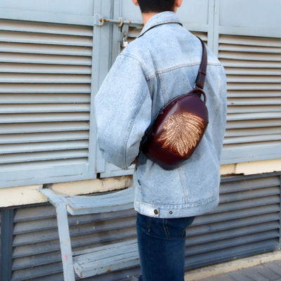 Bolso Bandolera de Cuero Genuino Estilo Vintage - Image 3