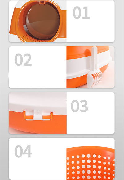 Arenero Plegable Cerrado para Gatos - Diseño Compacto y Higiénico - Image 11