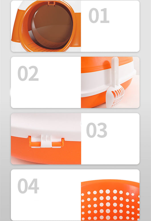 Arenero Plegable Cerrado para Gatos - Diseño Compacto y Higiénico - Image 11