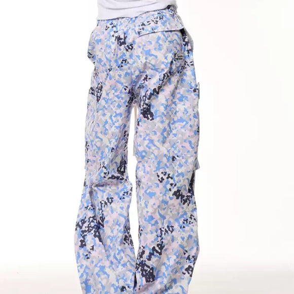 Pantalones Cargo Camuflaje Retro - Corte Recto Ancho Verano