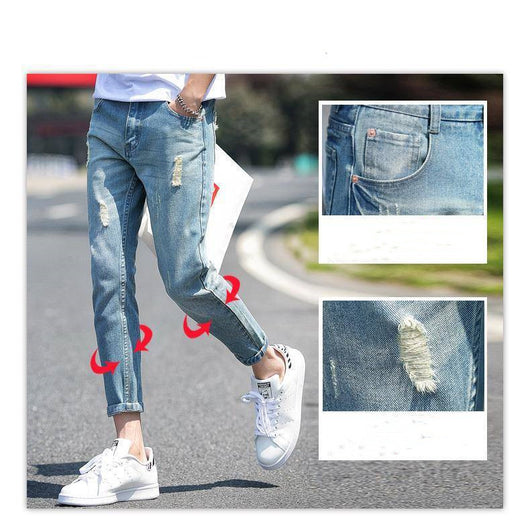 Pantalones Vaqueros Rotos Cortos para Hombre - Image 11