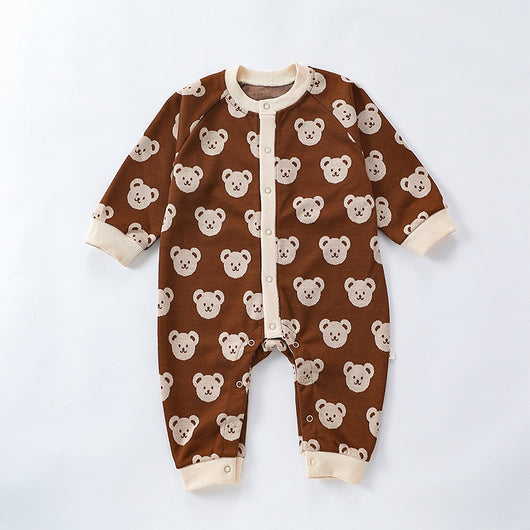 Mameluco Tejido de Otoño para Bebé con Diseño de Osito - Image 7