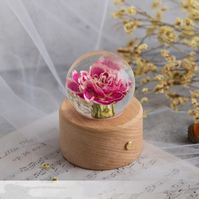 Caja de Música con Flores Preservadas y Bola de Cristal - Image 12