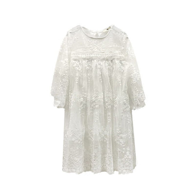 Vestido Princesa Niña con Encaje y Malla Elegante - Image 5