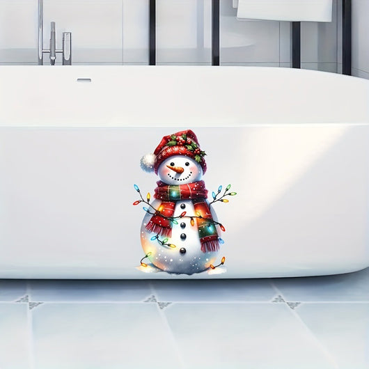 Pegatinas Navideñas Impermeables para Baño - Muñeco de Nieve - Image 5