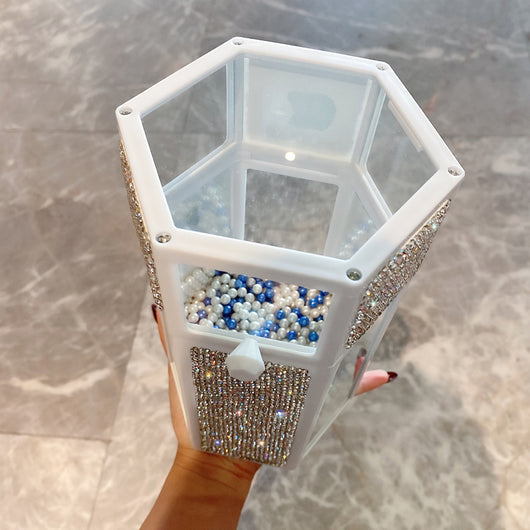 Estuche Organizador de Vidrio Hermético con Tapa - Almacenamiento Antipolvo para Maquillaje - Image 3