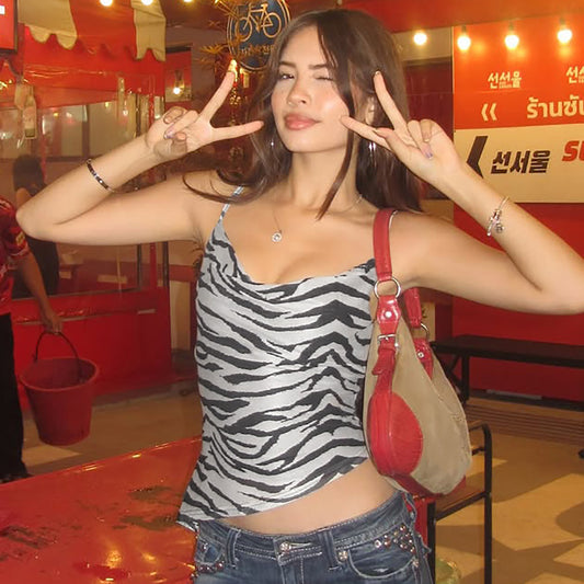 Top Camisola Escotado con Estampado y Cuello Halter