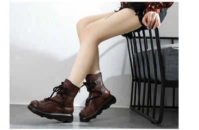 Botas Plataforma de Cuero Genuino - Estilo y Comodidad - Image 16