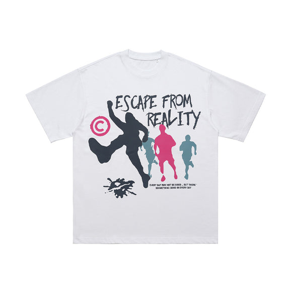 Camiseta Estampada de Algodón Doble Hilo - Diseño Trendy de Manga Corta