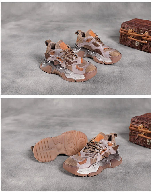 Zapatos de Cuero Vintage con Suela Gruesa para Viajes - Estilo Retro para Mujer - Image 12