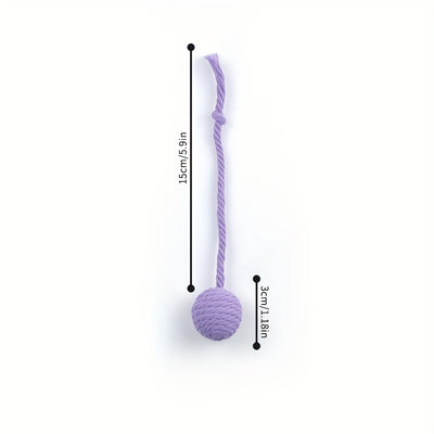 Pelota Interactiva para Gatos con Cuerda y Campana Incorporada - Image 2