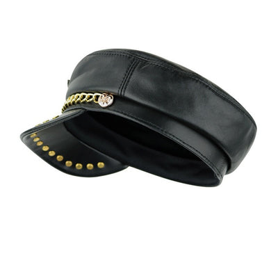 Sombrero de Cuero Unisex con Visera Plana - Estilo Moderno - Image 9