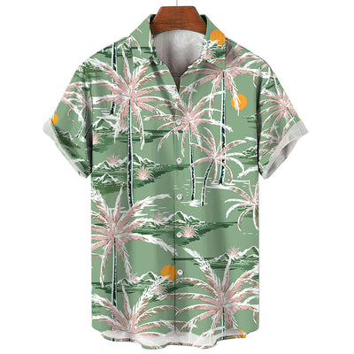 Camisa Vintage de Verano para Hombre Cuello V Talla 5XL - Image 13
