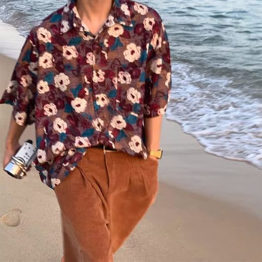 Camisa Retro Estilo Hawaiano Unisex con Estampado Tropical - Image 4