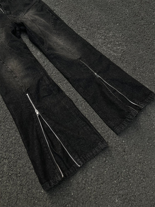 Pantalones Vaqueros Acampanados con Doble Cierre - Corte Holgado y Pierna Ancha - Image 12