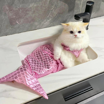 Disfraz de Sirena para Mascotas - Traje Divertido para Gatos y Perros - Image 3