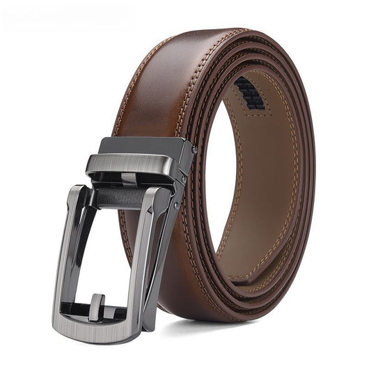 Cinturón de Cuero Genuino para Hombre con Hebilla Automática