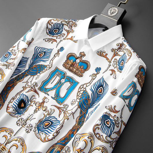 Camisas Estampadas Slim Fit para Hombre - Diseño Moderno de Manga Larga - Image 10