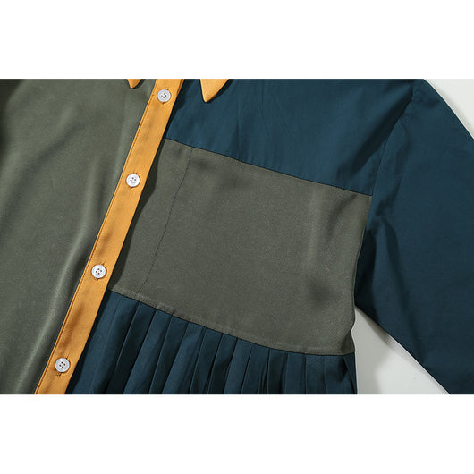 Vestido Casual Estilo Hong Kong con Combinación de Colores - Image 3