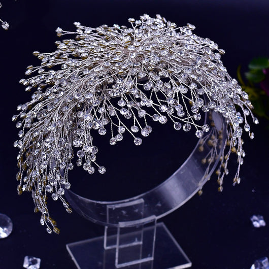 Diadema Nupcial con Cristales Brillantes - Accesorio Artesanal para el Cabello - Image 10