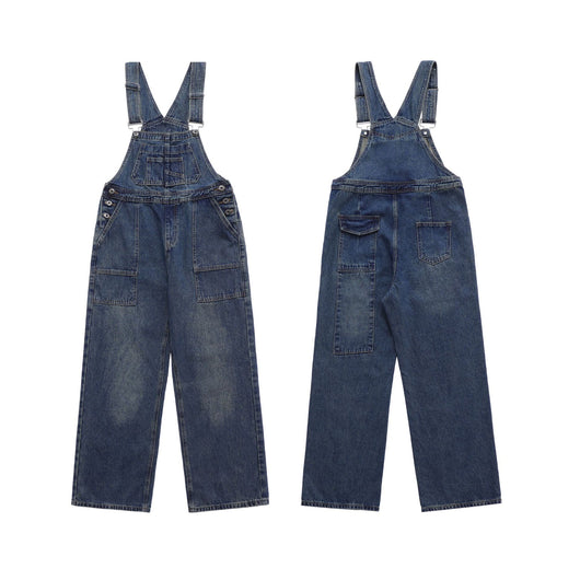 Pantalón Vaquero con Tirantes Mujer Diseño Holgado Desteñido - Image 4