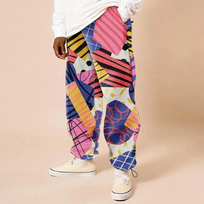 Pantalones Harem Sueltos de Cashmira Estampada con Lana - Image 6