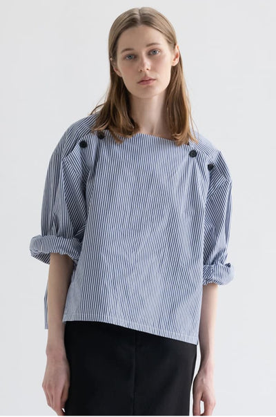 Camisa Holgada a Rayas con Hombros Caídos - Image 20