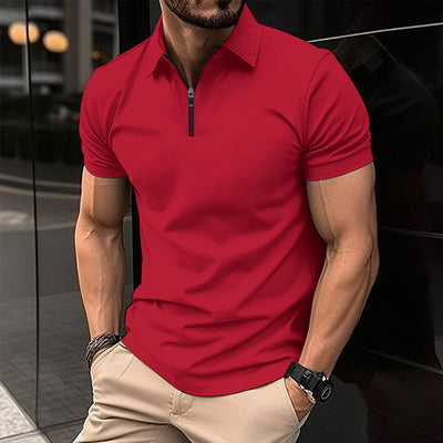 Playera Deportiva para Hombre con Cierre y Color Sólido - Verano - Image 10