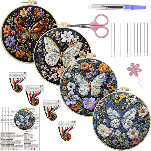 Kit Completo de Bordado Mariposas - Manualidades de Arte Textil - Image 2