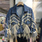 Chaqueta Denim Industrial con Perlas y Borlas