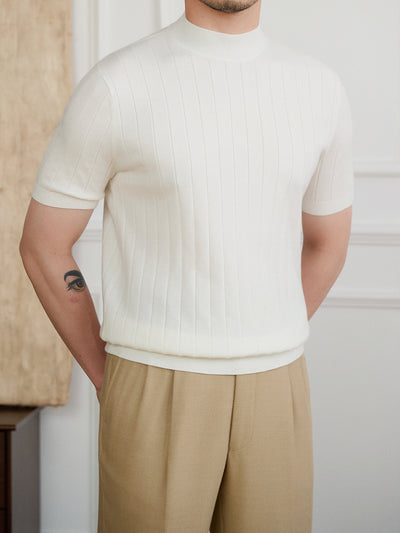 Polera Cuello Alto Lana Merino Manga Corta - Image 7