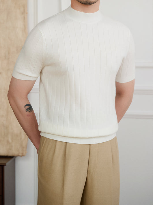 Polera Cuello Alto Lana Merino Manga Corta - Image 7