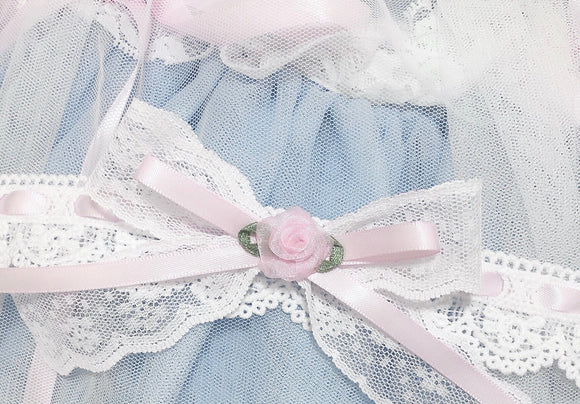 Collar de Encaje con Moño Elegante