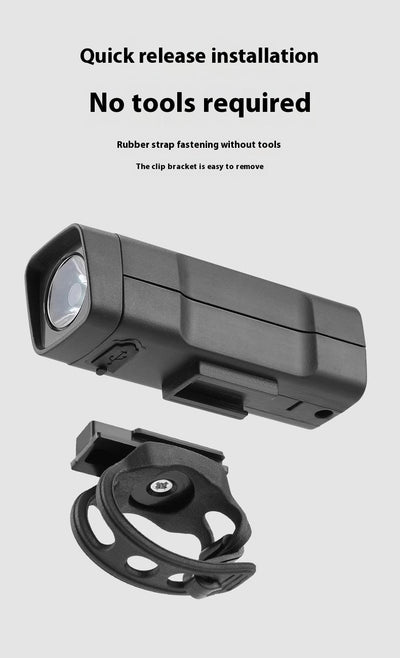 Luz Frontal LED USB Recargable para Bicicleta - Iluminación Nocturna de Seguridad - Image 7