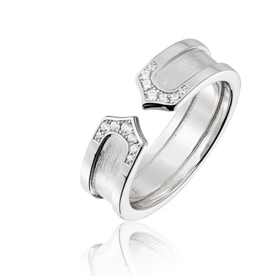Anillo de Pareja con Letra C - Diseño Minimalista para Hombre y Mujer - Image 7
