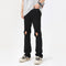 Jeans Negros Rotos Estilo Urbano para Hombre