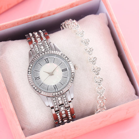 Reloj de Pulsera Elegante de Lujo con Diamantes Incrustados y Superficie de Cielo Estrellado para Mujer - Image 9