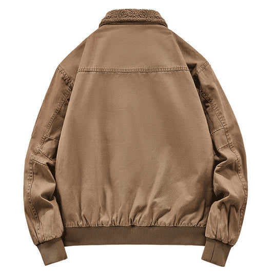 Chaqueta de Algodón Lavado con Forro Polar para Hombre - Resistente al Viento - Image 5
