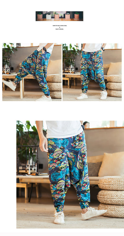 Pantalones de Lino Sueltos Estilo Hip-Hop Casual para Hombre - Image 16